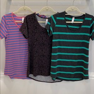 Lot Bundle of 3 Lularoe Classic Tees XS